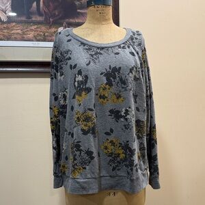 Torrid Gray Floral Sweatshirt